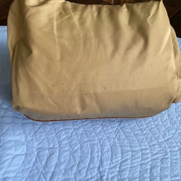 PRADA Authentic Y2K TESSUTO NYLON TAN BORSA Leather Handle Jumbo Hobo Limited - Picture 6 of 16